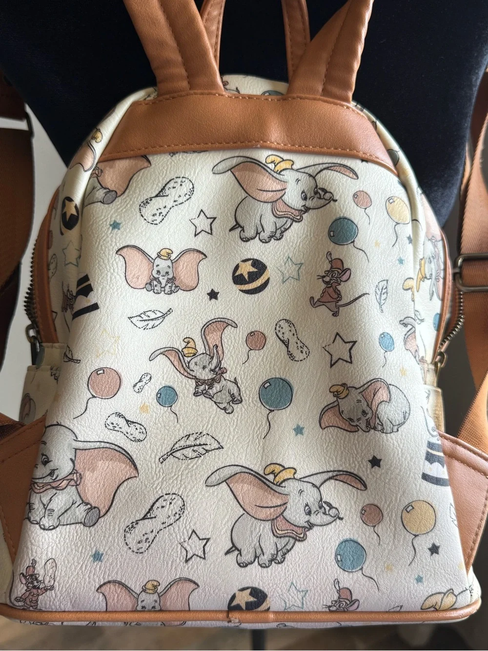 Loungefly Disney Dumbo Cream and Tan Kids Mini Backpack